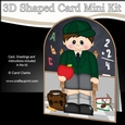 3D Shaped Card Kit - Cute Little Schoolboy