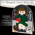 3D Shaped Card Kit - Cute Little Schoolgirl