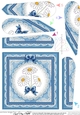 Denim and Daisies Quick Card with Fan Pyramage Topper
