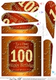 100th Birthday Grandad Beer Label Fan Pyramage Topper