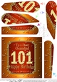 101st Birthday Grandad Champagne Fan Pyramage Topper