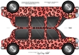 Large DL Leopardskin Stretch Limo Shaped Card