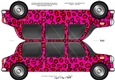 Large DL Leopardskin Stretch Limo Shaped Card