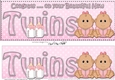Large DL Ethnic New Baby Congratulations on Your Beautiful New ... TWINS 3D decoupage