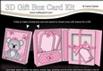 3D Cute Little Koala Bear Gift Box Card Kit 3d Decoupage