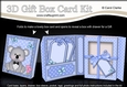3D Cute Little Koala Bear Gift Box Card Kit 3d Decoupage