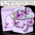 3D Diagonal Rubber Band Pop Up Box Card Kit - Pretty Flowers & Butterflies