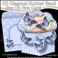 3D Diagonal Rubber Band Pop Up Box Card Kit - Pretty Flowers & Butterflies