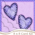 8 x 8 Funky Hearts Mini Kit with Scalloped Corners