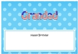 Large DL Happy Birthday GRANDAD insert USA Stars & Stripes