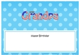 Large DL Happy Birthday GREAT GRANDPA insert USA Stars & Stripes