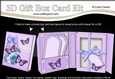 3D Gift Box Card Kit 3d Decoupage - Butterfly & Flowers Birdcage