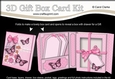 3D Gift Box Card Kit 3d Decoupage - Butterfly & Flowers Birdcage