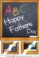 8 x 8 Happy Fathers Day Blackboard Scalloped corner Topper