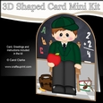 3D Shaped Card Kit - Cute Little Schoolboy