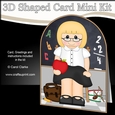 3D Shaped Card Kit - Cute School Teacher