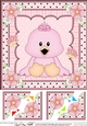8 x 8 Cute Little Chick Scalloped Corner Topper  