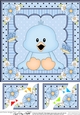 8 x 8 Cute Little Chick Scalloped Corner Topper  