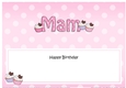 Large DL Happy Birthday MAM insert with Cupcakes