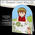 3D Shaped Card Kit - In the Garden - Young Lady
