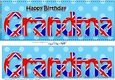 Large DL Happy Birthday GRANDMA 3D decoupage UK Union Jack
