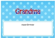 Large DL Happy Birthday GRANDMA insert UK Union Jack