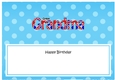 Large DL Happy Birthday GREAT GRANDMA insert UK Union Jack