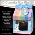 3d Mini Milk Carton Cupcake Treat Box Mini Kit - Cute Little Unicorn