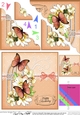 Birthday Butterflies and Flowers Birdcage Scalloped Corner Stacker