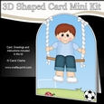 3D Shaped Card  Kit - Swinging High - Cute Boy