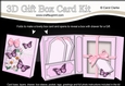 3D Gift Box Card Kit 3d Decoupage - Butterfly & Flowers Birdcage