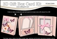 3D Gift Box Card Kit 3d Decoupage - Butterfly & Flowers Birdcage