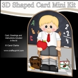 3D Shaped Card Kit - Cute Little Schoolboy