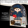 3D Shaped Card Kit - Cute Little Schoolboy