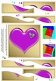 Romantic Heart with Diamond Wavy Spiral Side Stacker