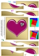 Romantic Heart with Diamond Wavy Spiral Side Stacker