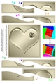 Romantic Heart with Diamond Wavy Spiral Side Stacker