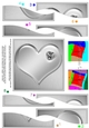 Romantic Heart with Diamond Wavy Spiral Side Stacker