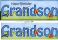 Large DL Happy Birthday GRANDSON 3D decoupage with Fishing