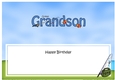 Large DL Happy Birthday GREAT GRANDSON insert with Fishing