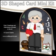 3D Shaped Card Kit - Cute School Teacher