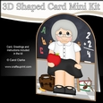 3D Shaped Card Kit - Cute School Teacher