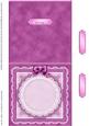 Square Pearls, Lace and Ribbon Plain Card Base Landscape For
