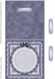 Square Pearls, Lace and Ribbon Plain Card Base Landscape For