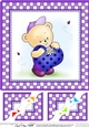 Hunney Bear Robert has a Heart - 8 x 8 Scalloped corner Topper