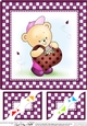 Hunney Bear Robert has a Heart - 8 x 8 Scalloped corner Topper