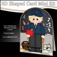 3D Shaped Card Kit - Cute Little Schoolboy