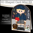 3D Shaped Card Kit - Cute Little Schoolboy