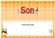 Large DL Happy Birthday SON insert with Champagne