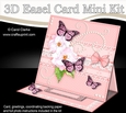 3D Easel Card Mini Kit - A Touch of Elegance - Flowers Lace, Butterflies & Pearls